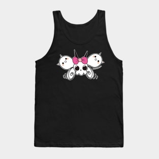 kawaii cute ghost cute skull, cute halloween Tank Top